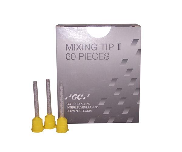 GC II SS yellow mixing tips