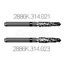 Fraise diamantée conique pointue 2886K pour FG (5 pièces)