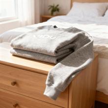 Embroidered Sweatshirt: Grey Marengo Vigoré