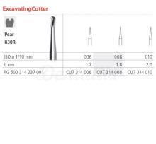 830R Tungsten Carbide Bur FG Pear (6 units)