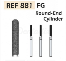 BADER Fresa diamantata cilindrica arrotondata FG 881 (5 unità)