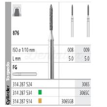 876 FG Diamond Bur Short Thin Torpedo (6 pcs)