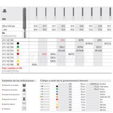 882 FG Cylindrical X-Long Rounded Head Diamond Bur (6 units)