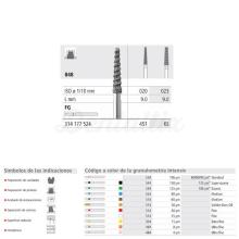 848 FG Spiral Conical Diamond Bur (6 pcs)