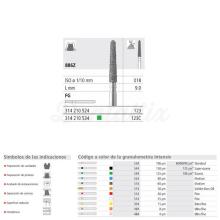 886Z FG Diamond Bur Conical Beveled (6 pcs)