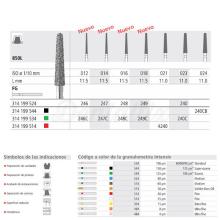 850L FG Diamond Bur Long Rounded Cone (6 pcs)
