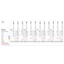 Fresa 832L de Diamante CA Perio Chama Gargalo Longo (3 un.)