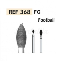 HP 368 Diamond Bur in the Shape of a Rugby Ball (5 units)
