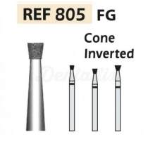 805 FG Diamond Bur in the Shape of an Inverted Cone (5 pcs)