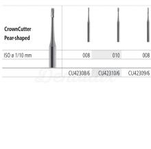 830 Tungsten Carbide Bur FG Convex Point Pear (6 units)