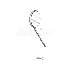 Flat Dental Mirror with Rhodium (12 pcs)
