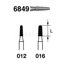 FG Rounded Diamond Cylindrical Bur 849 (5 pcs)