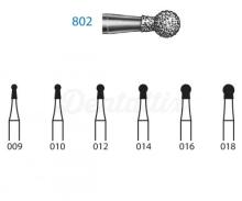 Ball Bur with Neck 802 Diamond for FG (5 pcs)