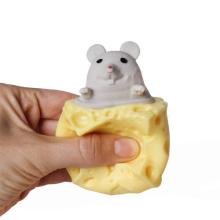 Anti-stress Toy in the Shape of Cheese with Mouse (12 units)