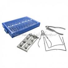 Tray 3029-L-WE : Set de digue en caoutchouc avec plateau et accessoires