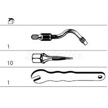 Kit de nettoyage d'implants pour appareil à ultrasons : pointe et 10 broches en polymère