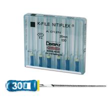 K-File NitiFlex: Limas manuais Niti (6 peças)