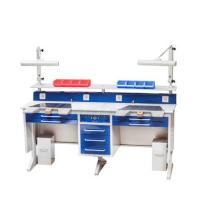 Table de travail de laboratoire dentaire avec deux sièges