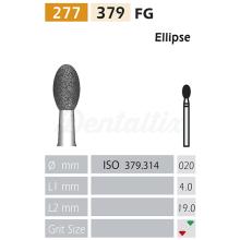 Egg-Shaped FG Diamond Bur 379 (5 pcs)