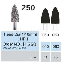 250 HP Diamond Flame Shaped Bur (5 pcs)