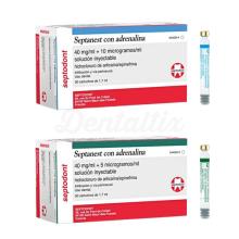 Septanest: Anestesia con Adrenalina (50 Cartuchos de 1.7 ml)