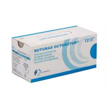 Octosutur: Sutura Triangular de Seda 3/8 Não Absorvível (12 un.)