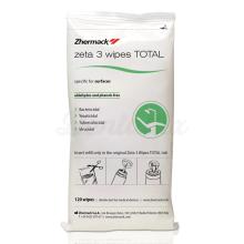 Zeta 3 Wipes Total : Lingettes désinfectantes avec alcool (120 pièces)